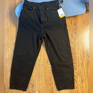 H&M Black High Rise Straight Leg Jeans